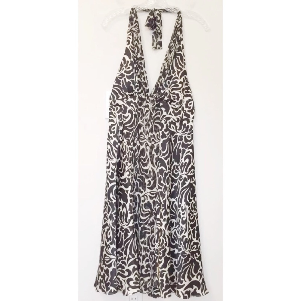 WHITE HOUSE BLACK MARKET Women's Silk Halter Dress